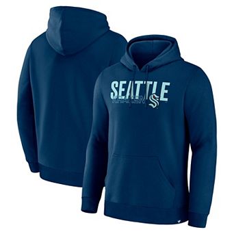 Men's Fanatics Deep Sea Blue Seattle Kraken Net Minder Legacy Hoodie