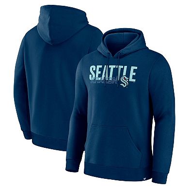 Men's Fanatics Deep Sea Blue Seattle Kraken Net Minder Legacy Hoodie