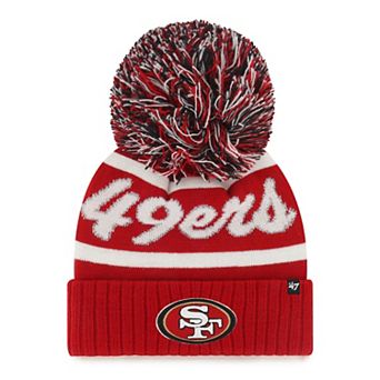 Women's '47 Scarlet San Francisco 49ers Spirited Cuffed Knit Hat with Pom