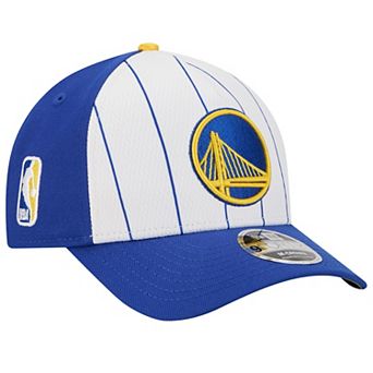 Men's New Era White/Royal Golden State Warriors 2025 NBA Tip Off M-Crown A-Frame 9FORTY Adjustable Hat