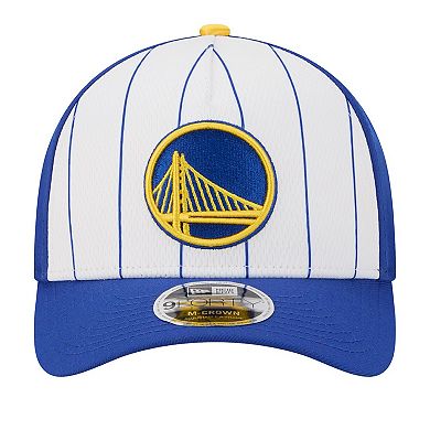 Men's New Era White/Royal Golden State Warriors 2025 NBA Tip Off M-Crown A-Frame 9FORTY Adjustable Hat