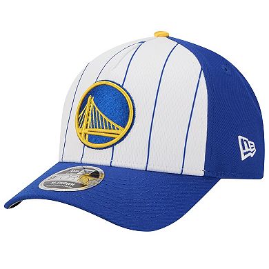 Men's New Era White/Royal Golden State Warriors 2025 NBA Tip Off M-Crown A-Frame 9FORTY Adjustable Hat