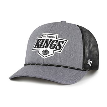 Men's '47 Gray Los Angeles Kings Carbon Rope Trucker Adjustable Hat