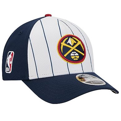Men's New Era White/Navy Denver Nuggets 2025 NBA Tip Off M-Crown A-Frame 9FORTY Adjustable Hat