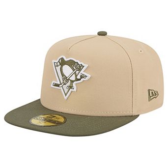 Men's New Era Tan/Olive Pittsburgh Penguins Color Pack Two-Tone 59FIFTY A-Frame Fitted Hat