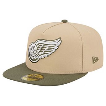 Men's New Era Tan/Olive Detroit Red Wings Color Pack Two-Tone 59FIFTY A-Frame Fitted Hat