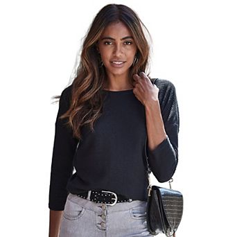 Lascana Women's Classic Ribbed Top