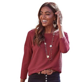 Lascana Women's Classic Ribbed Top