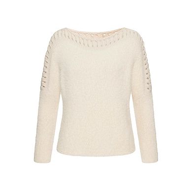 Lascana Women's Open Knit Shoulder Sweater