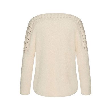Lascana Women's Open Knit Shoulder Sweater