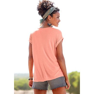 Lascana Women's Button Detail Top