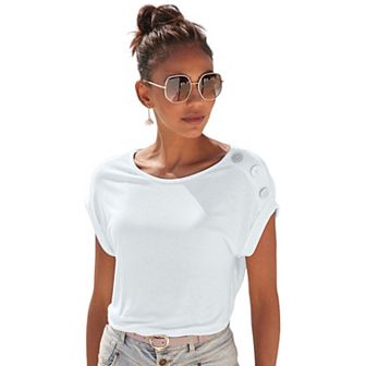 Lascana Women's Button Detail Top