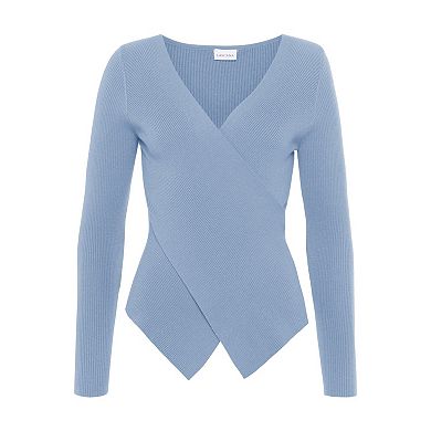 Lascana Women's Overlapping V-Neck Sweater