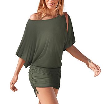 Lascana Women's Ruched Drawstring Dress