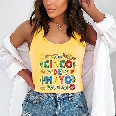 Cinco De Mayo Icons - Women's Graphic Racerback Tank Top