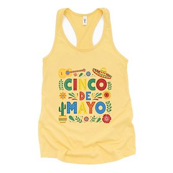 Cinco De Mayo Icons - Women's Graphic Racerback Tank Top