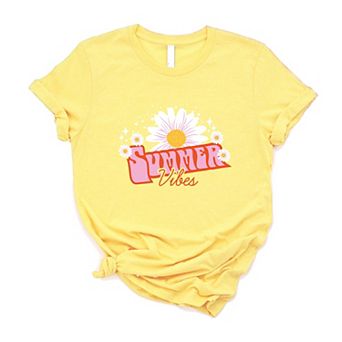 Summer Vibes Daisy - Women's Short Sleeve Graphic T-Shirt