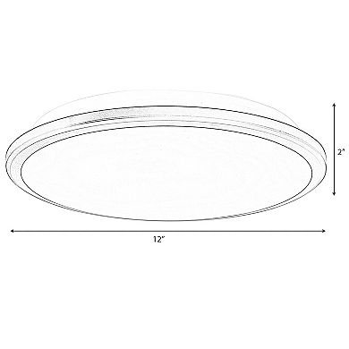 Modern Round Led Ceiling Light Fixture Flush Mount Lighting, 6500k Daylight, Medium