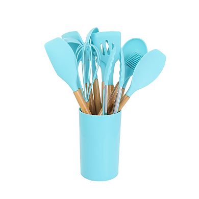 Megachef Pro Silicone and Wood Cooking Utensils, Set of 12
