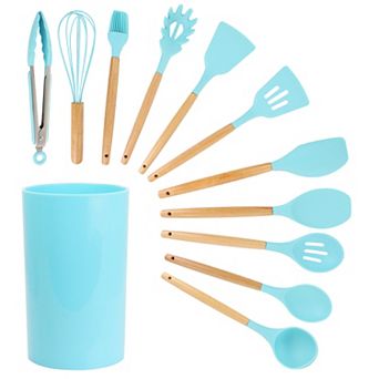 Megachef Pro Silicone and Wood Cooking Utensils, Set of 12
