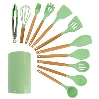 Megachef Pro Silicone and Wood Cooking Utensils, Set of 12