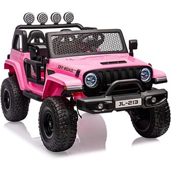 24V Kids Ride On Car, 2 Seater Battery Powered Truck Cars for Toddles 2WD/4WD Electric Vehicles