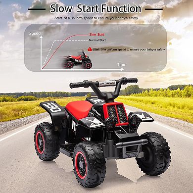 ATV for Kids, 6V Battery Powered Toddler 4 Wheeler w/Music, Light, 1.5mph Max Speed