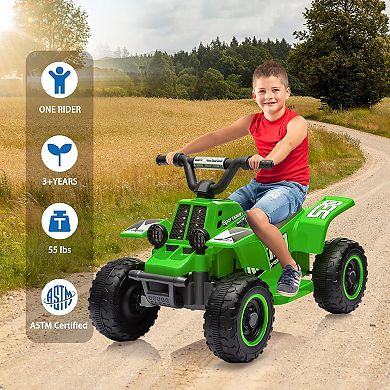 ATV for Kids, 6V Battery Powered Toddler 4 Wheeler w/Music, Light, 1.5mph Max Speed