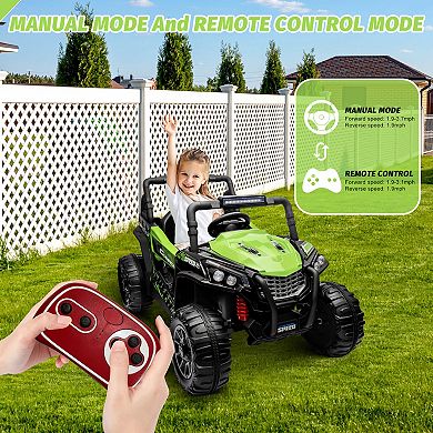 12V Kids Ride on Car, Electric Off-Road UTV Truck