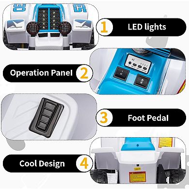 ATV for Kids, 6V Battery Powered Toddler 4 Wheeler w/Music, Light, 1.5mph Max Speed