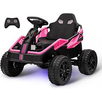 24V Ride-On Toys for Big Kids，Electric Four Wheeler，Battery Electric Car for Kids