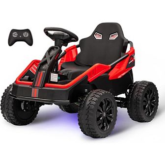 24V Ride-On Toys for Big Kids，Electric Four Wheeler，Battery Electric Car for Kids