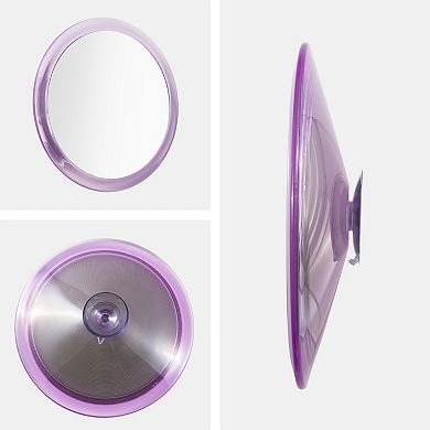 Travel Shower Mirrors with 5X Magnification and Suction Cup Wall Mount