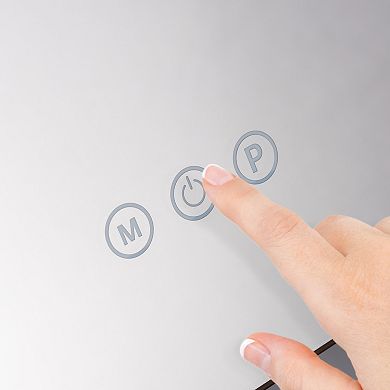 25"x20" Hollywood Mirror with Lights LED, Horizontal Countertop Vanity Mirror