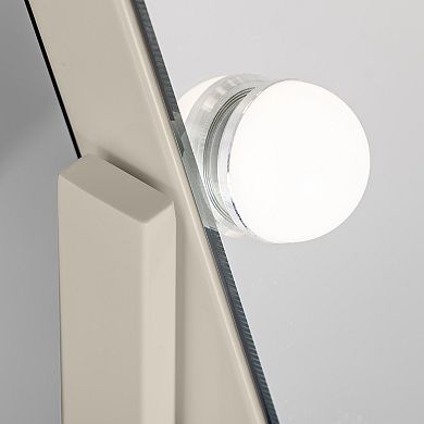 25"x20" Hollywood Mirror with Lights LED, Horizontal Countertop Vanity Mirror