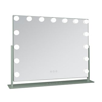 25"x20" Hollywood Mirror with Lights LED, Horizontal Countertop Vanity Mirror