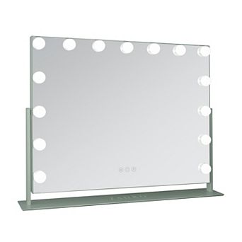 25"x20" Hollywood Mirror with Lights LED, Horizontal Countertop Vanity Mirror