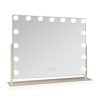 25"x20" Hollywood Mirror with Lights LED, Horizontal Countertop Vanity Mirror