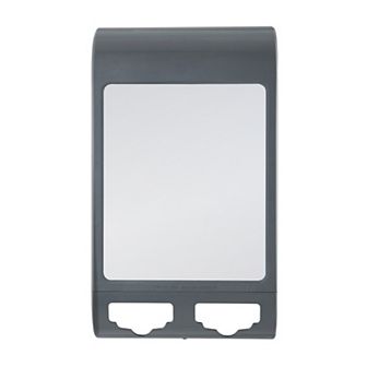 Non-Lighted Fogless Shower Mirror with Water Technology and Double Razor Holder