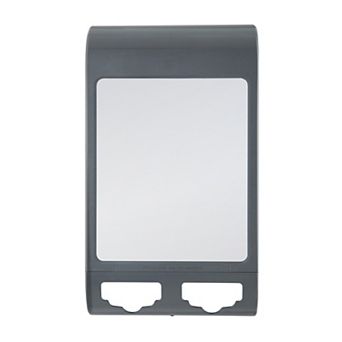 Non-Lighted Fogless Shower Mirror with Water Technology and Double Razor Holder