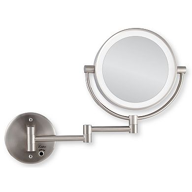 Cordless LED Lighted Wall Mounted Face Mirror with Magnifications 5X/1X