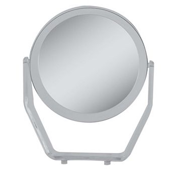 6.5-Inch Dia. Acrylic Dual Countertop Mirror with 5X/1X Magnifications and Swiveling Heads