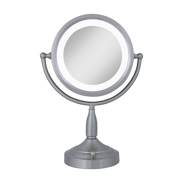 Fluorescent Lighted Countertop Mirror with 8X/1X Magnifications and ...