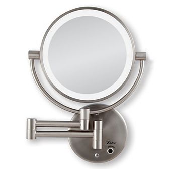 Cordless LED Lighted Countertop Mirror for Women with Magnifications 10X/1X