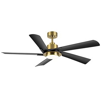 60-Inch ceiling fan, 5 ABS blades, 3-color light, DC motor, 6-speed remote, timer, memory