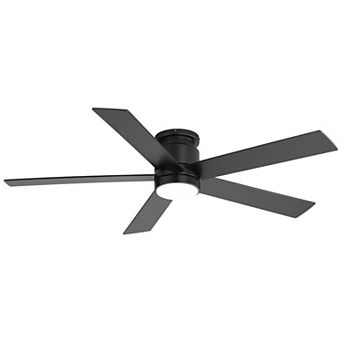52-Inch Ceiling Fan with LED Light, 5 Plywood Blades, Remote Control, DC Motor, Flush Mount Design