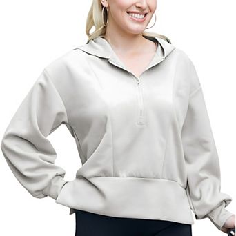 Women's Half Zip Pullover Hoodie with Side Slit for Everyday Fashion Looks