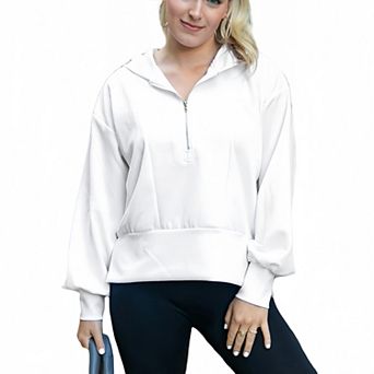 Women's Half Zip Pullover Hoodie with Side Slit for Everyday Fashion Looks