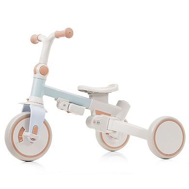 Whisen 7-in-1 Foldable Toddler Tricycle, Toddler Push Bike with Removable Handle