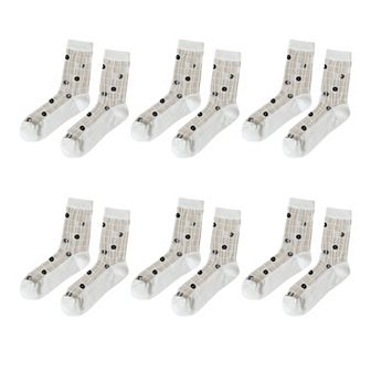 Women's Floral Embroidered Sheer Ankle Socks 6 pk